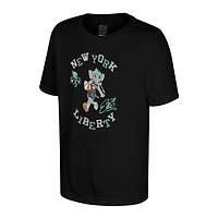 Youth Stadium Essentials Black New York Liberty Mascot Numero Uno T-Shirt