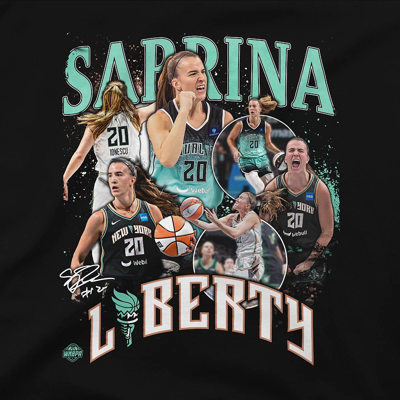Youth Stadium Essentials Sabrina Ionescu Black New York Liberty Crossroads T-Shirt