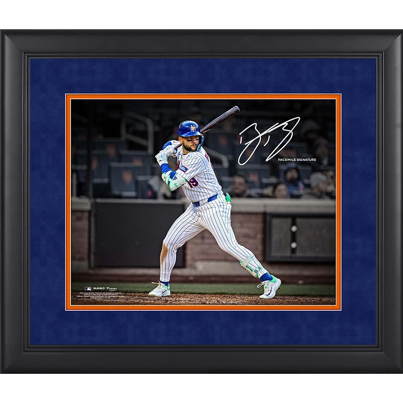 Photo encadrée avec la signature fac-similé de Bo Bichette, joueur des Mets de New York (11 x 14 pouces).
