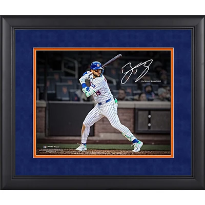 Photo encadrée avec la signature fac-similé de Bo Bichette, joueur des Mets de New York (11 x 14 pouces).