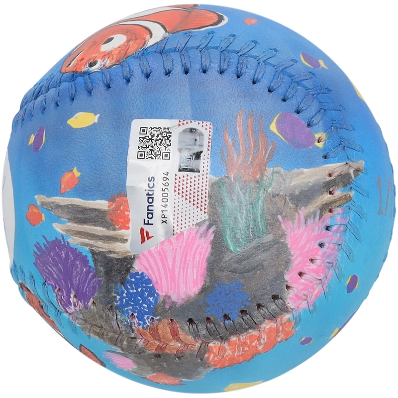 Brandon Nimmo New York Mets Autographed Baseball - Art by Stadium Custom Kicks - Limited Edition 1 of 1 - XP14005694