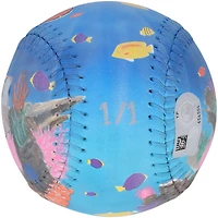 Brandon Nimmo New York Mets Autographed Baseball - Art by Stadium Custom Kicks - Limited Edition 1 of 1 - XP14005694
