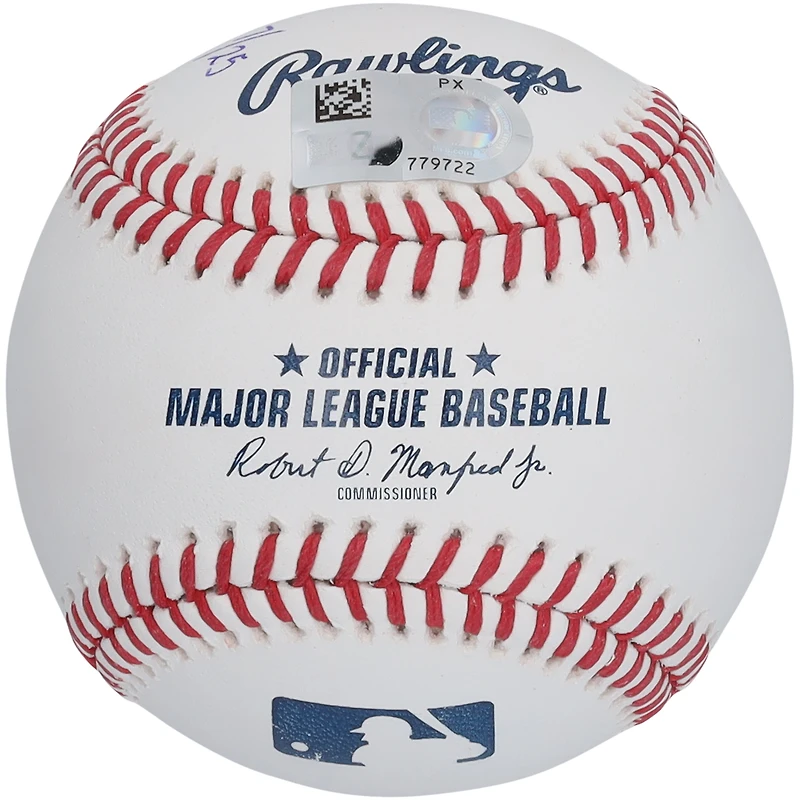 Balle de baseball autographiée de Brandon Nimmo des Mets de New York avec inscriptions multiples - Édition limitée à 25 exemplaires