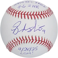 Balle de baseball autographiée de Brandon Nimmo des Mets de New York avec inscriptions multiples - Édition limitée à 25 exemplaires