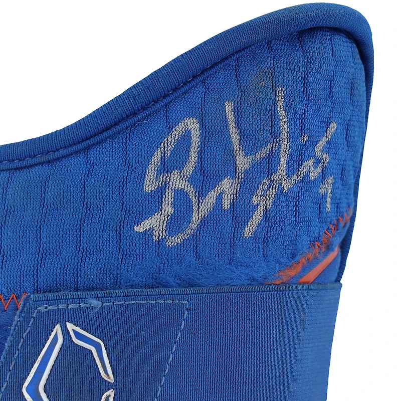 Brandon Nimmo New York Mets Autographed Game-Used Blue Evoshield Shin Guard vs. San Francisco Giants on July 2, 2023