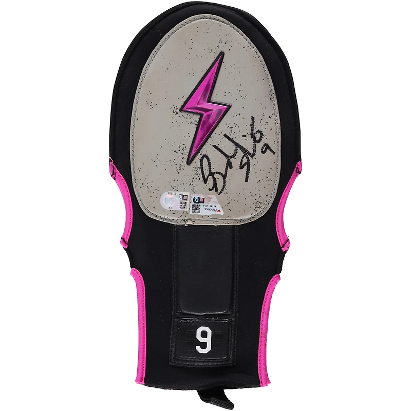 Brandon Nimmo New York Mets Autographed Game-Used Gray/Pink Bruce Bolt Hand Pad from the 2024 MLB Season