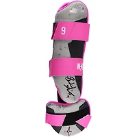 Brandon Nimmo New York Mets Autographed Game-Used Gray/Pink Bruce Bolt Leg Guard from the 2024 MLB Season