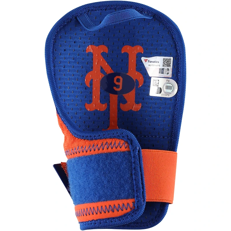 Brandon Nimmo New York Mets Autographed Game-Used Orange EvoShield Hand Guard from the 2024 MLB Season