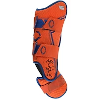 Brandon Nimmo New York Mets Autographed Game-Used Orange EvoShield Leg Guard from the 2024 MLB Season
