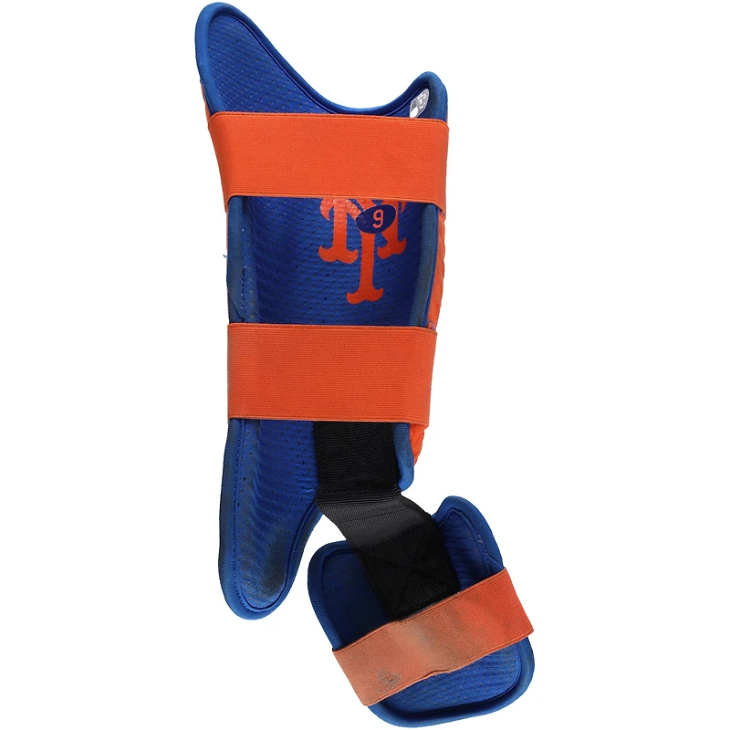 Brandon Nimmo New York Mets Autographed Game-Used Orange EvoShield Leg Guard from the 2024 MLB Season