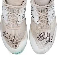 Brandon Nimmo New York Mets Autographed Game-Used White New Balance Cleats from the 2024 MLB Season