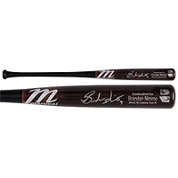 Bâton Marucci marron/noir autographié par Brandon Nimmo, joueur des Mets de New York, saison 2024 de la MLB