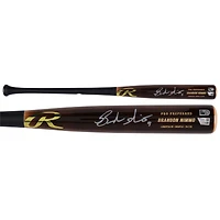 Brandon Nimmo New York Mets Autographed Player-Issued Brown/Black Rawlings Bat from the 2024 MLB Season