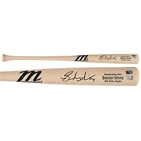 Brandon Nimmo New York Mets Autographed Player-Issued Tan Marucci Bat from the 2024 MLB Season