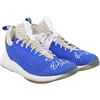 Brandon Nimmo New York Mets Autographed Player-Worn Blue and White Under Armour Shoes from the 2023 MLB Season