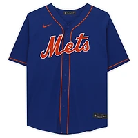 Maillot réplique Nike royal autographié par Brandon Nimmo des Mets de New York