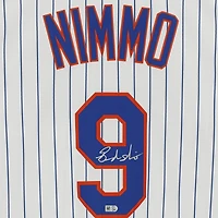 Brandon Nimmo New York Mets Autographed White Nike Replica Jersey