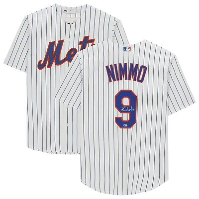 Brandon Nimmo New York Mets Autographed White Nike Replica Jersey