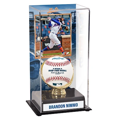 Vitrine d'exposition sublimée Brandon Nimmo New York Mets avec image