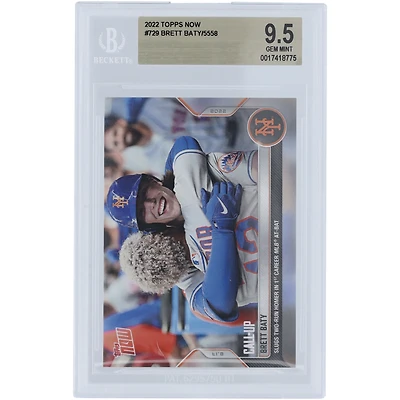 Brett Baty New York Mets 2022 Topps Now 2-Run Homer in 1st at Bat #729 BGS Authenticated 9.5 Rookie Card
