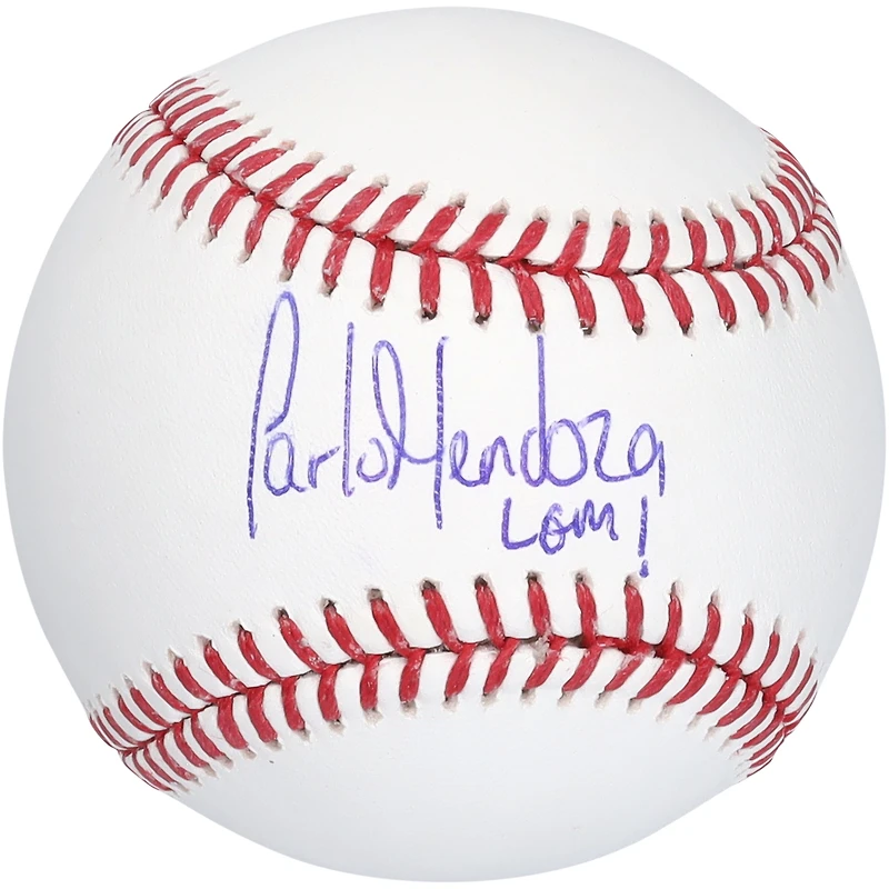 Carlos Mendoza New York Mets Autographed Baseball with "LGM!" Inscription
