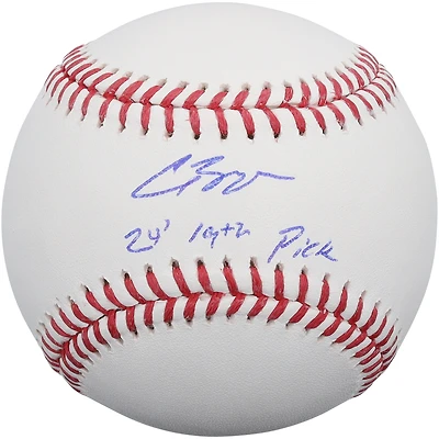 Balle de baseball autographiée par Carson Benge des Mets de New York avec inscription « 24 » (19e choix)