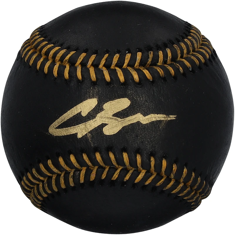 Carson Benge New York Mets Autographed Black Leather Baseball