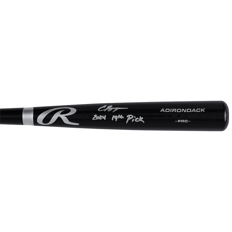 Carson Benge New York Mets Autographed Black Rawlings Pro Bat with "2024 19th Pick" Inscription