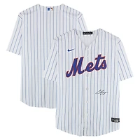 Carson Benge New York Mets Autographed White Nike Replica Jersey  - Front Signed