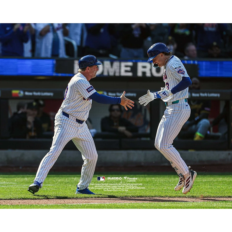 Carson Benge New York Mets Unsigned MLB Debut First Career Home Run Celebration Photograph
