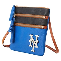 Dooney & Bourke New York Mets Infield Sac à bandoulière à triple fermeture éclair