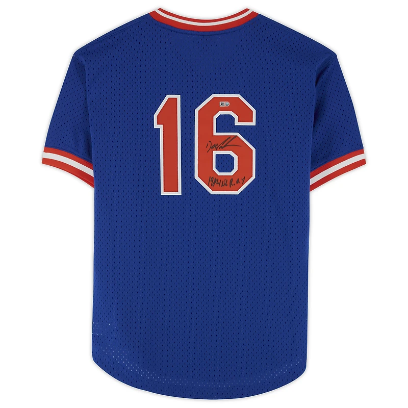 Dwight Gooden New York Mets Autographed Mitchell & Ness Replica Jersey with "1984 NL R.O.Y." Inscription