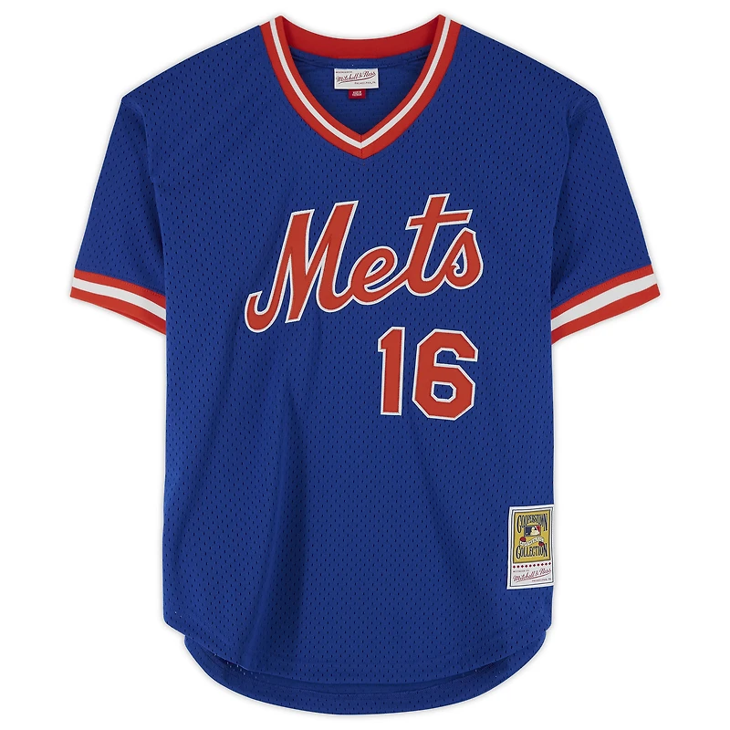 Maillot réplique autographié par Dwight Gooden des Mets de New York avec Mitchell & Ness et l'inscription "1984 NL R.O.Y."
