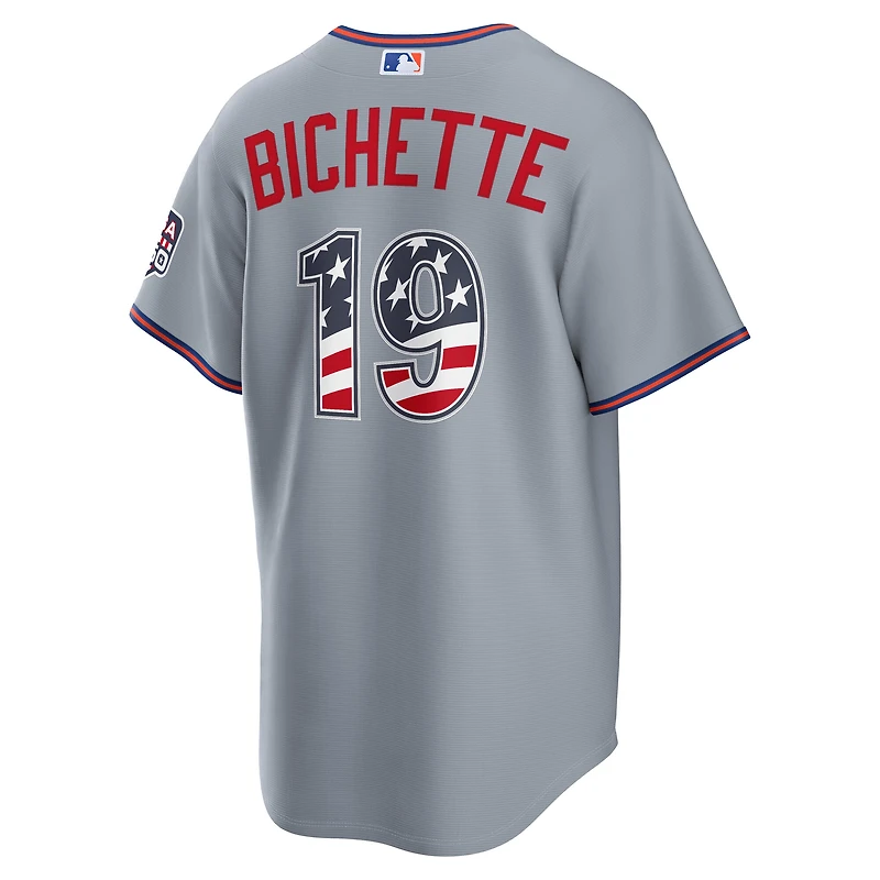 Fourth of July Men's New York Mets Bo Bichette Nike Gray USA 250 Stadium Jersey