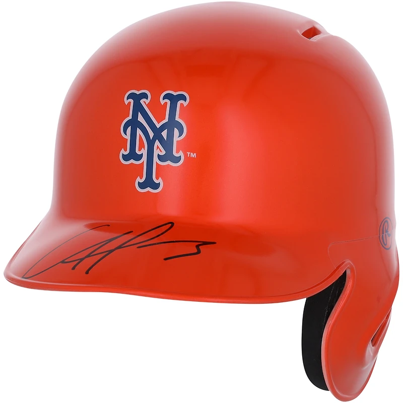 Francisco Alvarez New York Mets Autographed Alternate Chrome Rawlings Mini Batting Helmet - Fanatics Exclusive