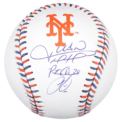 Francisco Lindor, Juan Soto & Pete Alonso New York Mets Autographed Team Color Laces Baseball - Limited Edition of 50