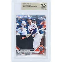 Carte de Francisco Lindor, New York Mets, Topps Now 2025, sélection pour le match des étoiles de la MLB 2025, Ligue nationale, n° ASG-FL, authentifiée BGS 9.5
