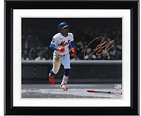 Francisco Lindor New York Mets Autographed 11" x 14" Home Run Bat Drop Spotlight Photograph