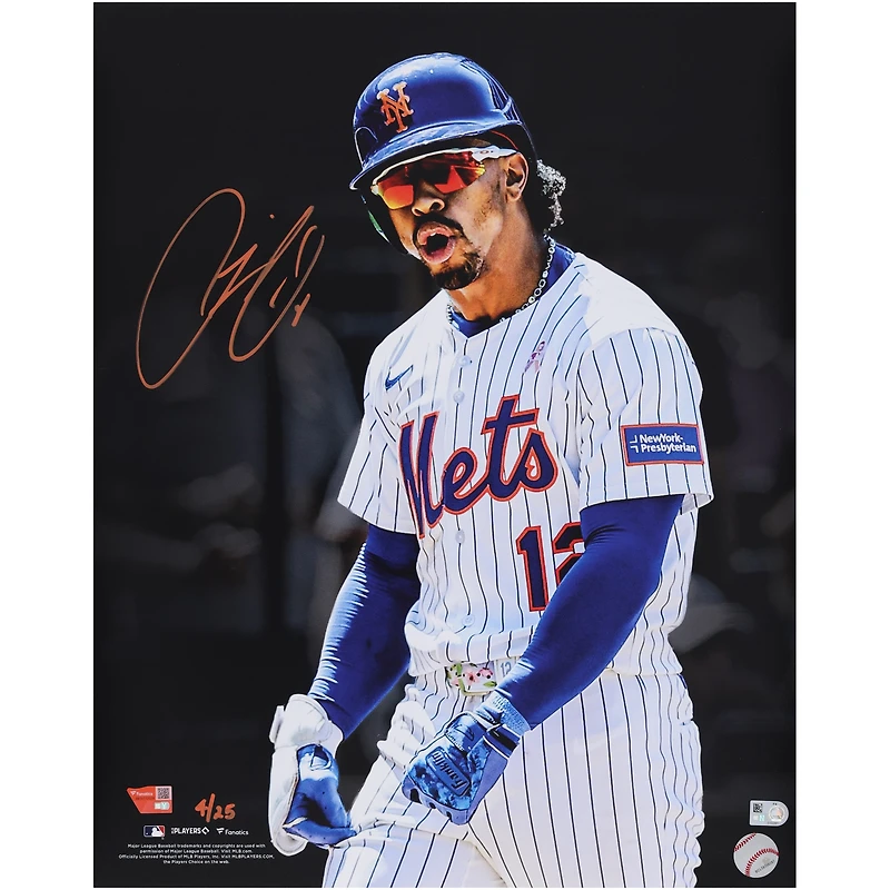 Francisco Lindor New York Mets Autographed 16" x 20" Unleashed Photograph - Limited Edition of 25