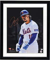 Photo dédicacée de Francisco Lindor (New York Mets) - 40,6 x 50,8 cm (édition limitée à 25 exemplaires)