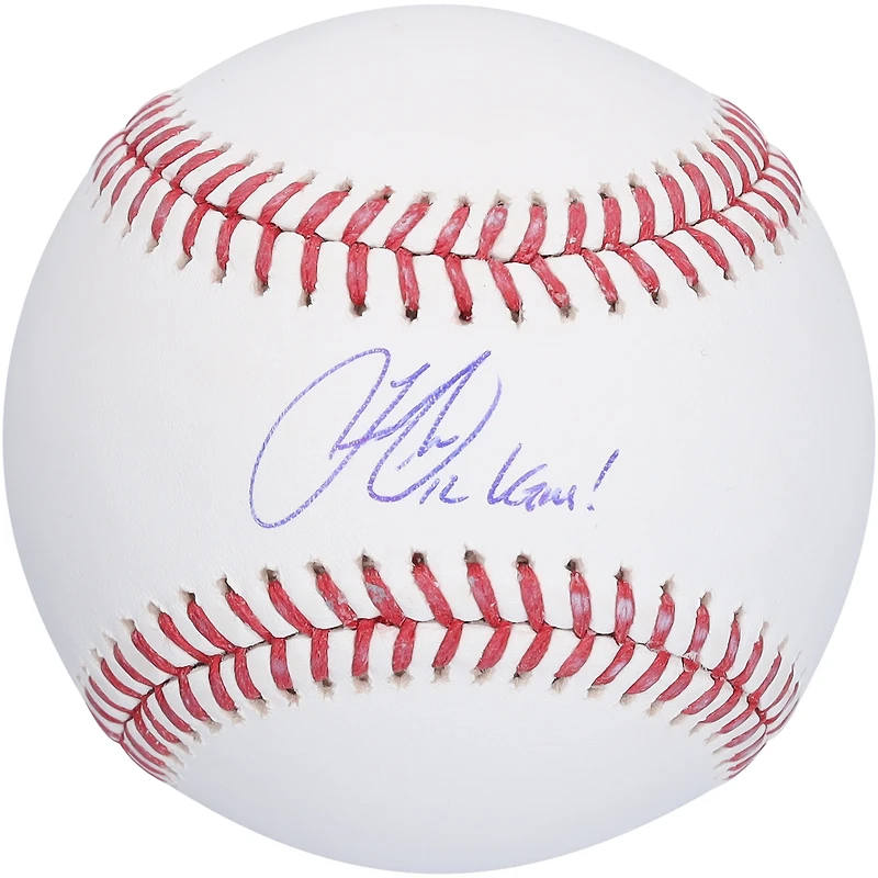 Baseball autographié par Francisco Lindor des Mets de New York avec l'inscription « LGM ! »