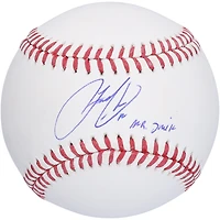 Baseball autographié par Francisco Lindor des Mets de New York avec l'inscription « Mr. Smile »