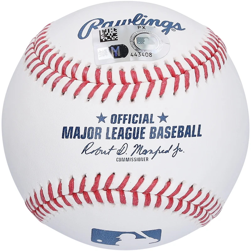 Baseball autographié par Francisco Lindor des Mets de New York avec l'inscription « Mr. Smile »