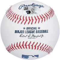 Baseball autographié par Francisco Lindor des Mets de New York avec l'inscription « Mr. Smile »