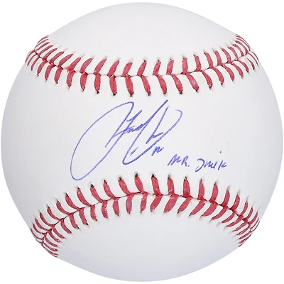 Francisco Lindor New York Mets Autographed Baseball with "Mr. Smile" Inscription 