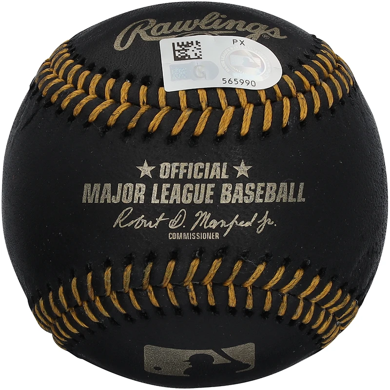 Francisco Lindor New York Mets Autographed Black Leather Baseball