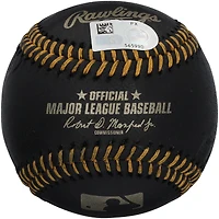 Francisco Lindor New York Mets Autographed Black Leather Baseball