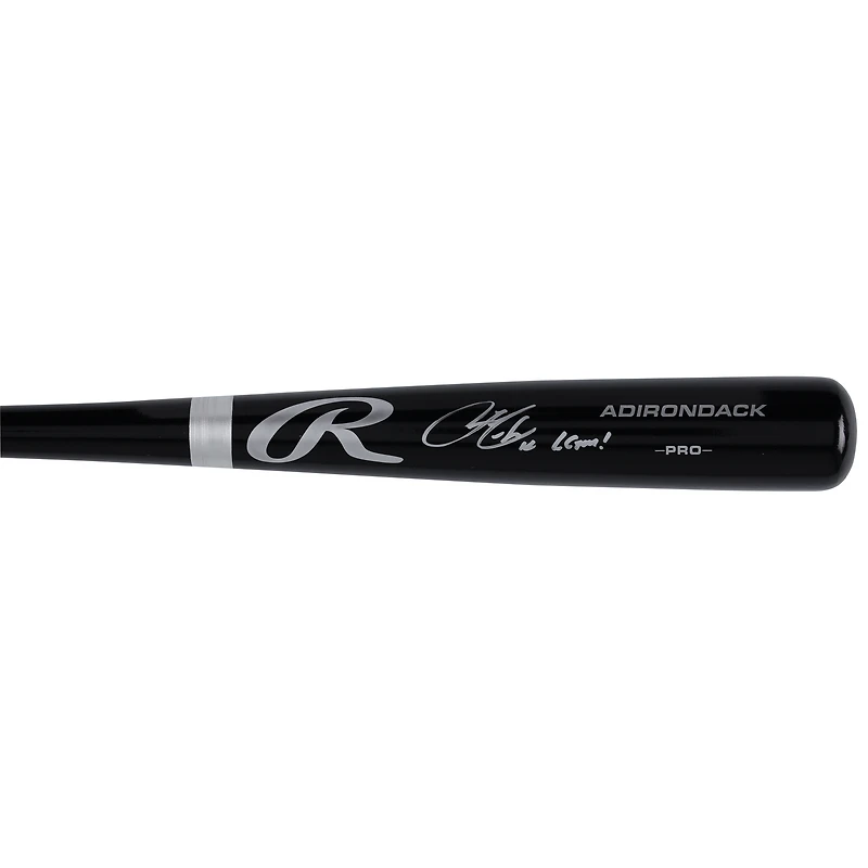 Batte de baseball Rawlings Pro noire autographiée par Francisco Lindor, des Mets de New York, avec inscription « LGM ! »