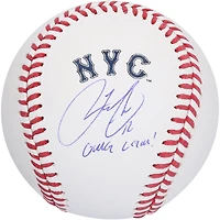 Francisco Lindor New York Mets Autographed City Connect Baseball with "OMG LGM!" Inscription 