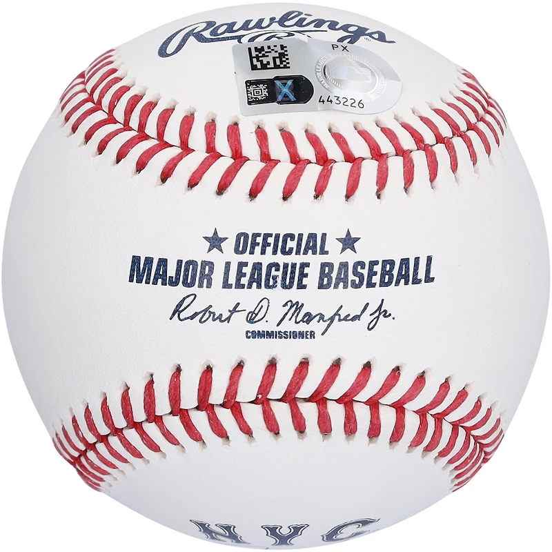 Francisco Lindor New York Mets Autographed City Connect Baseball with "OMG LGM!" Inscription 